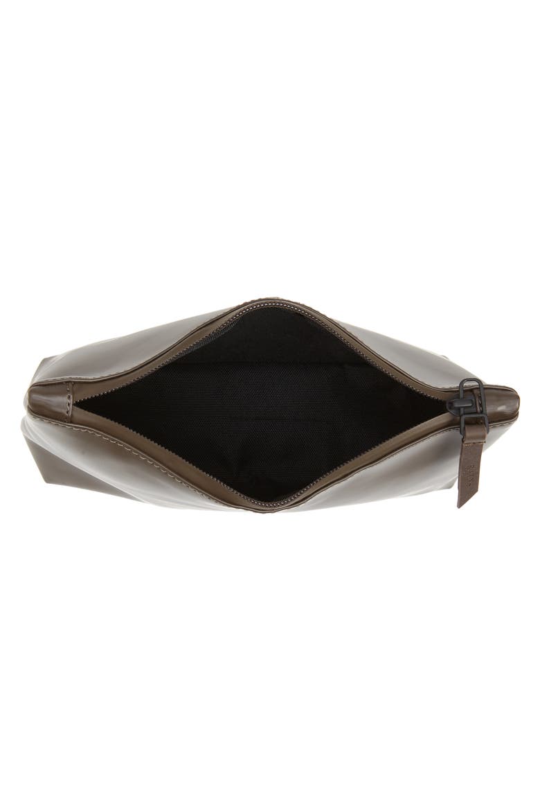 Waterproof Cosmetics Bag, Alternate, color, SHINY BROWN