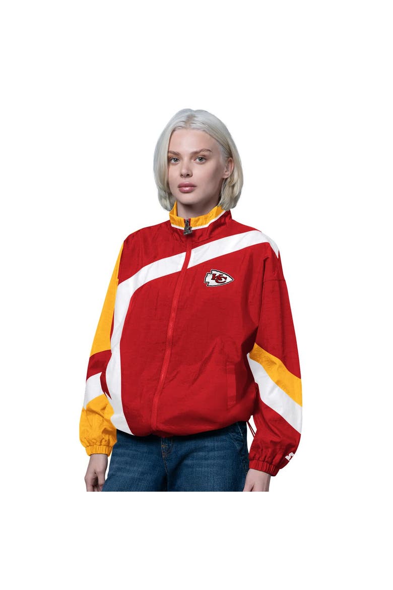 Women's Starter Red/Gold Kansas City Chiefs Vintage 1st Quarter Full-Zip Windbreaker, Main, color, Red