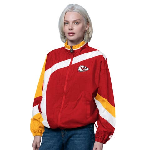 Women's Starter Red/Gold Kansas City Chiefs Vintage 1st Quarter Full-Zip Windbreaker