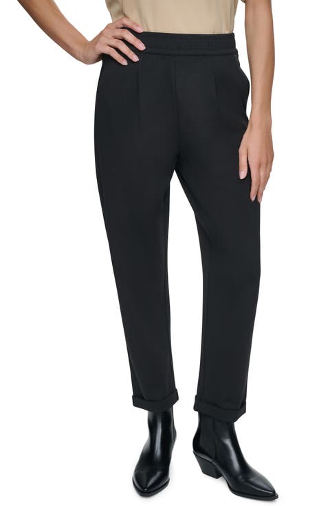 Pleated Cuffed Ponte Pants