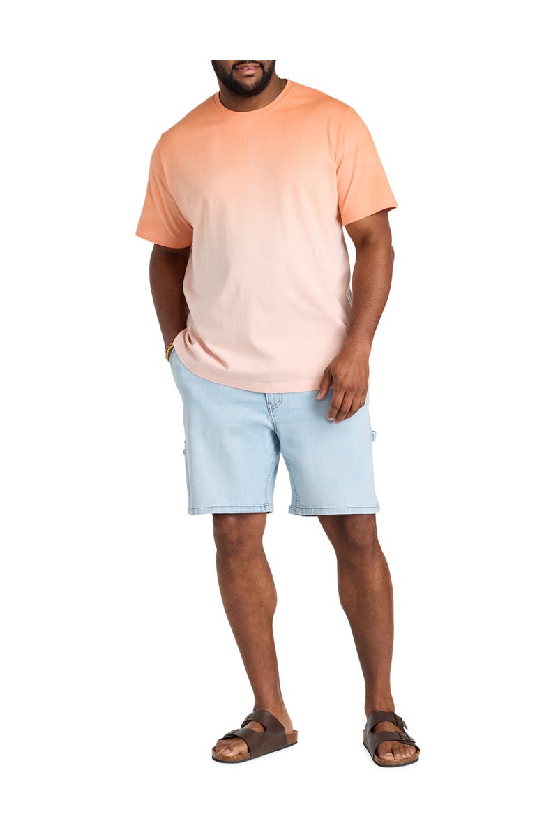 Harbor Bay by DXL Big & Tall Moisture-Wicking Gradient T-Shirt, Alternate, color, Orange Multi
