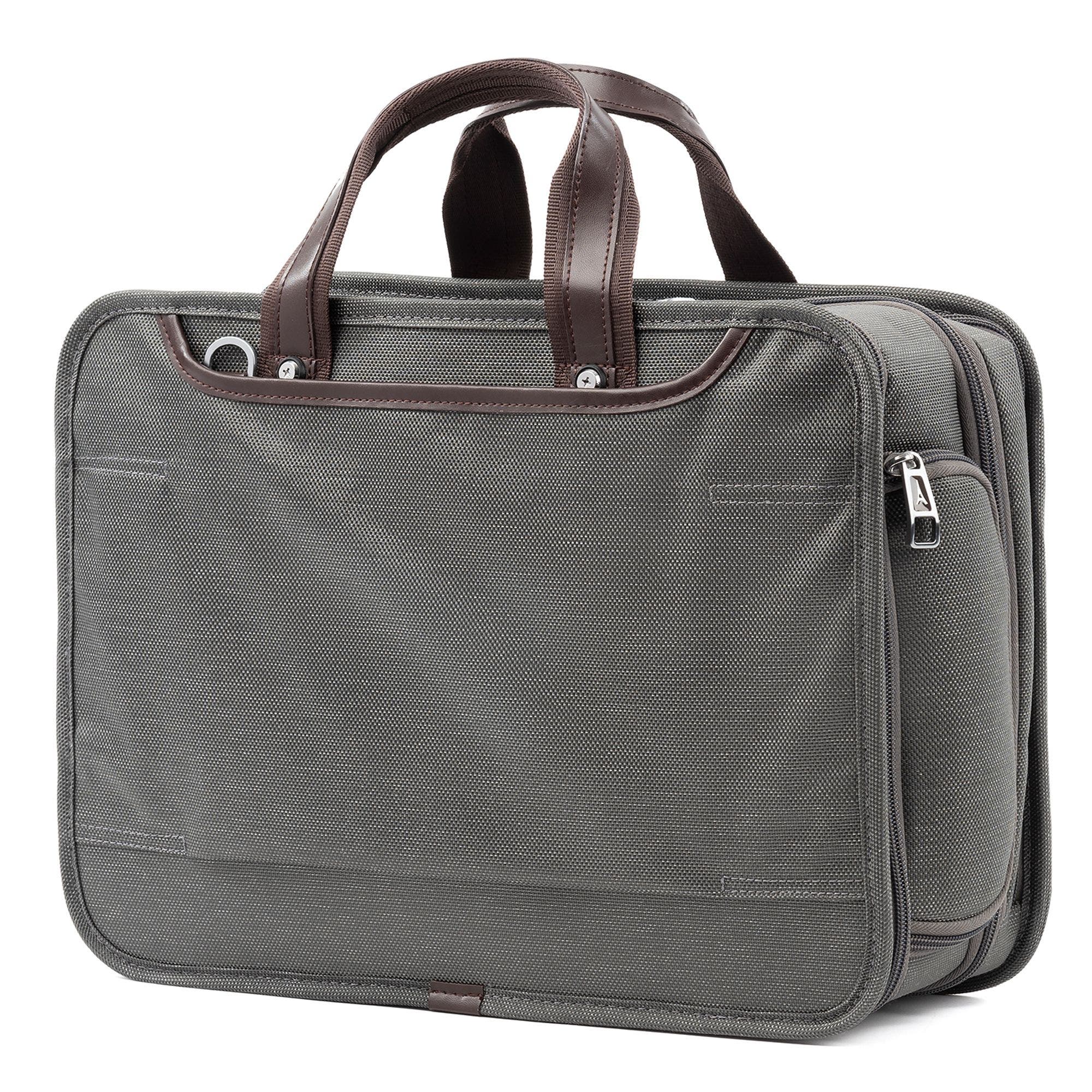 Platinum Elite Expandable Business Laptop Briefcase, Fits up to 15.6" Laptop, Alternate, color, Vintage Grey