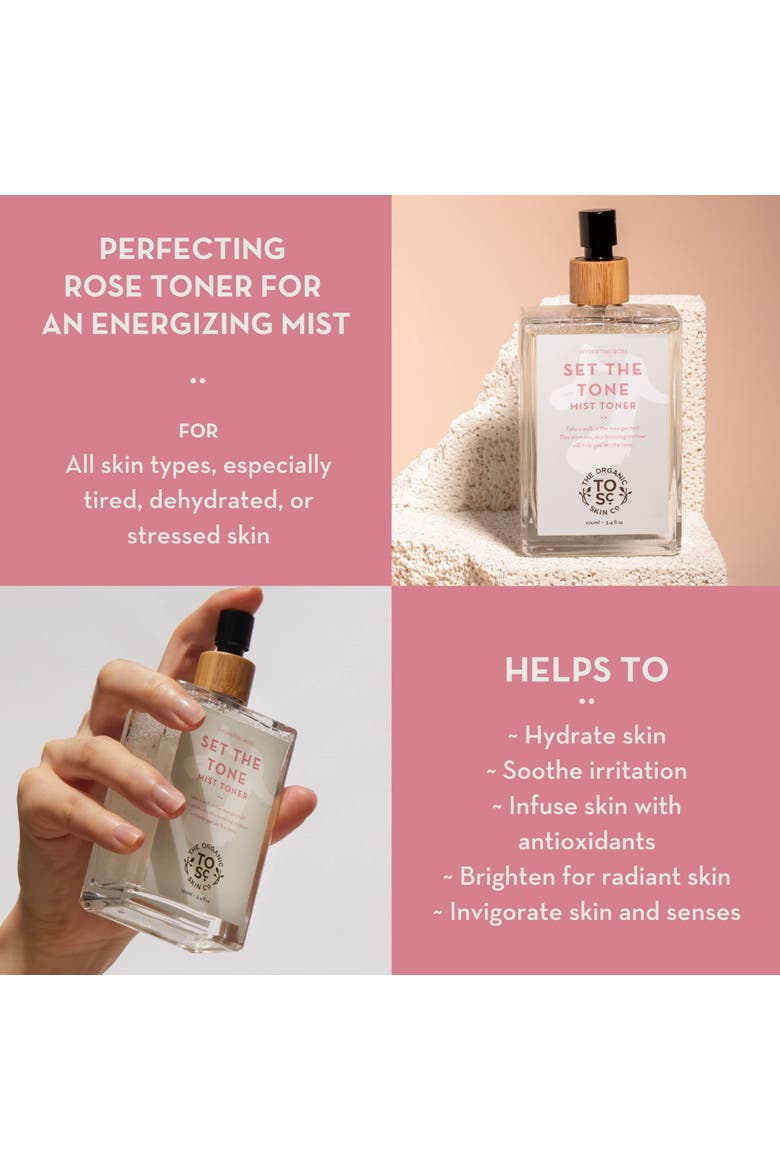 Set The Tone Hydrating Rose Mist Toner, 3.4fl oz, Alternate, color, None