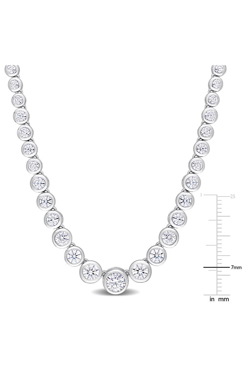 DELMAR Dew Created Moissanite Necklace, Alternate, color, White
