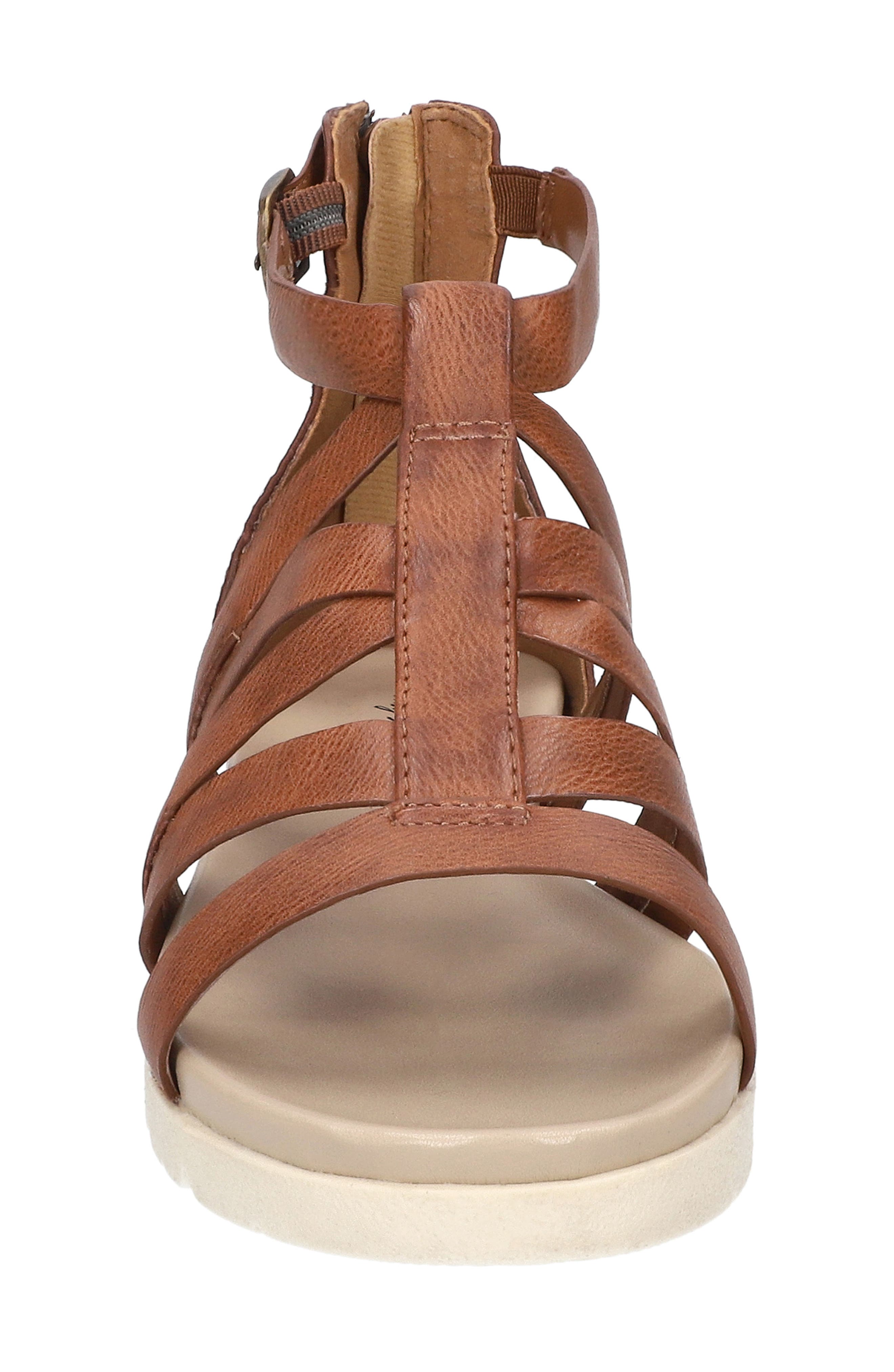 Vila Faux Leather Sandal, Alternate, color, TAN