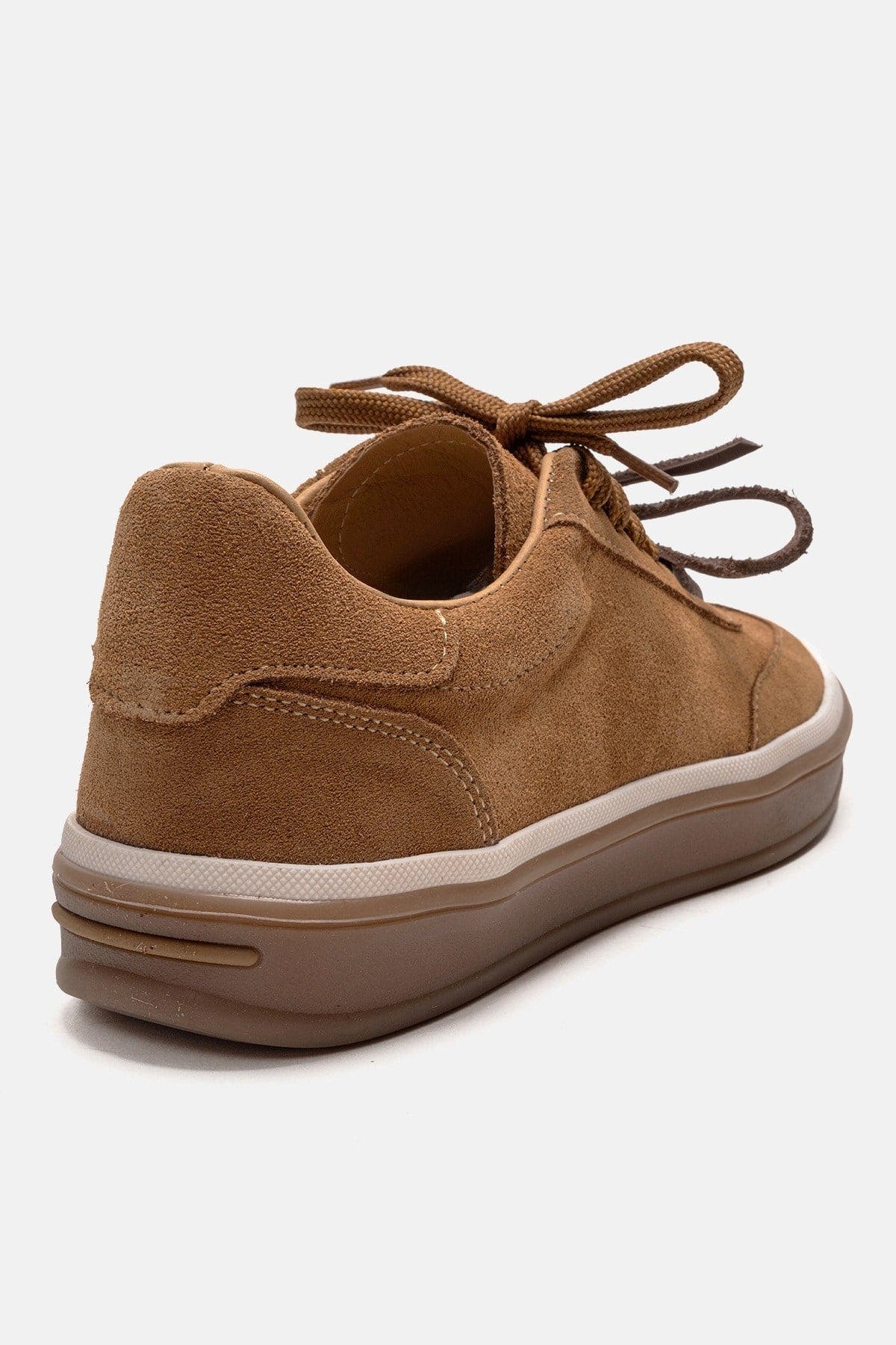 Melle Leather Sneaker, Alternate, color, Cognac Suede