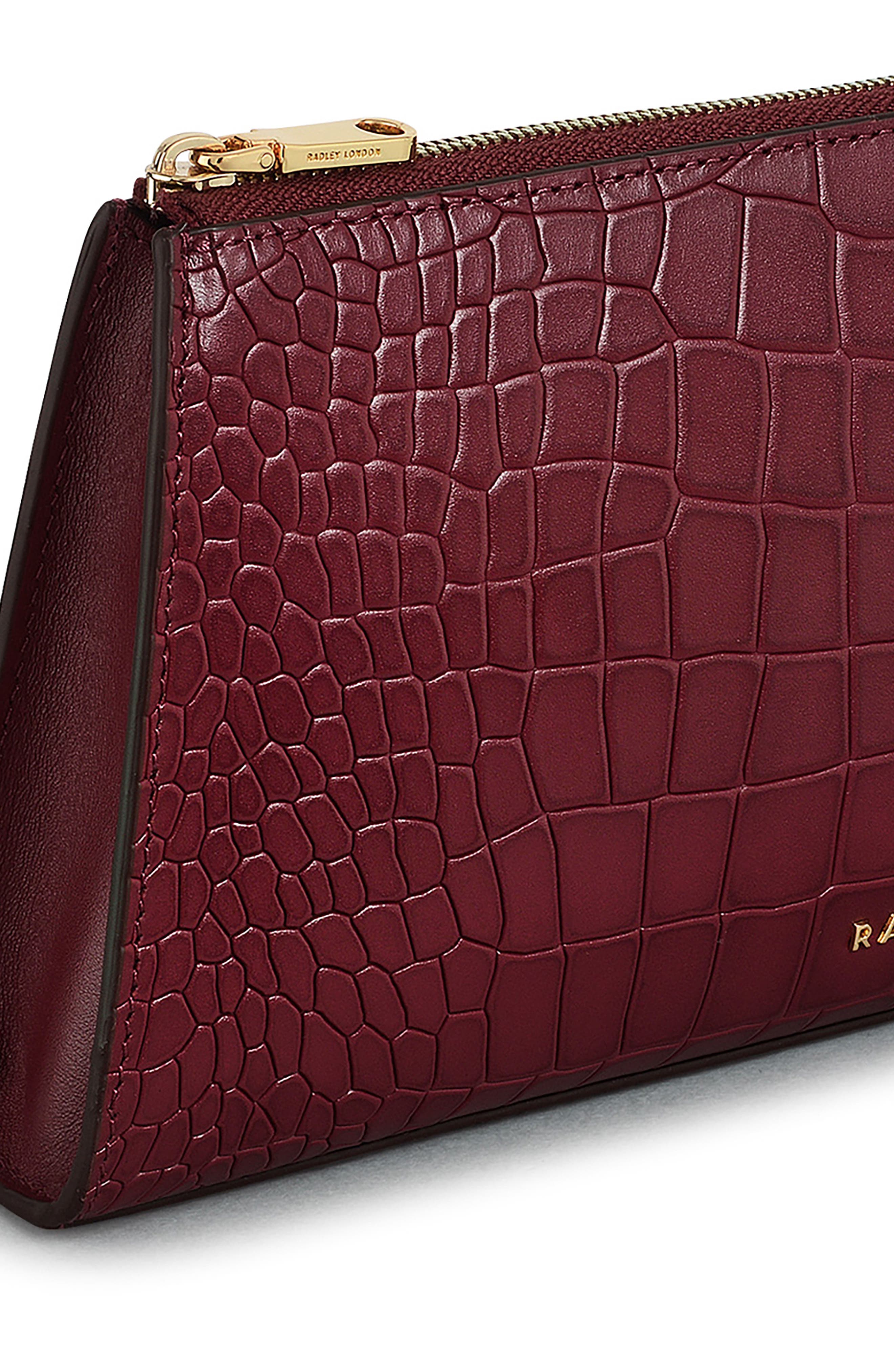 Radley Glasshouse Croc Embossed Clutch, Alternate, color, 