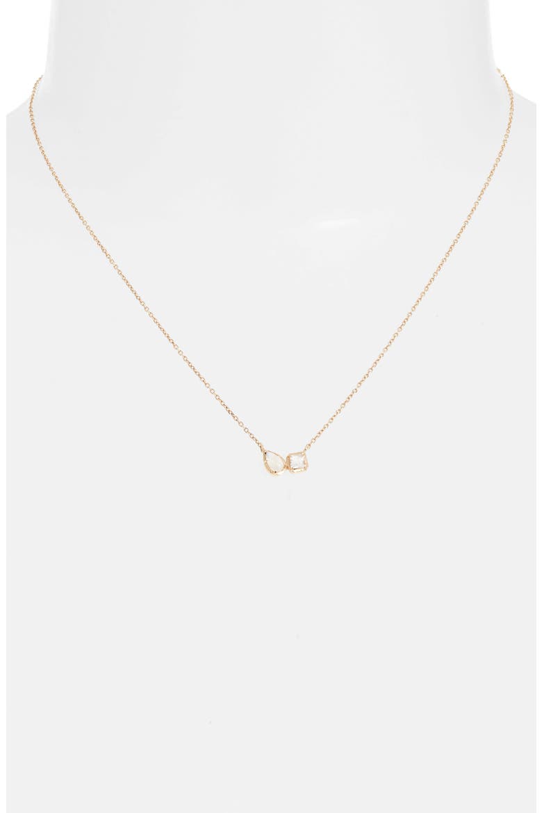 Mélia Toi Et Moi Necklace, Alternate, color, WHITE