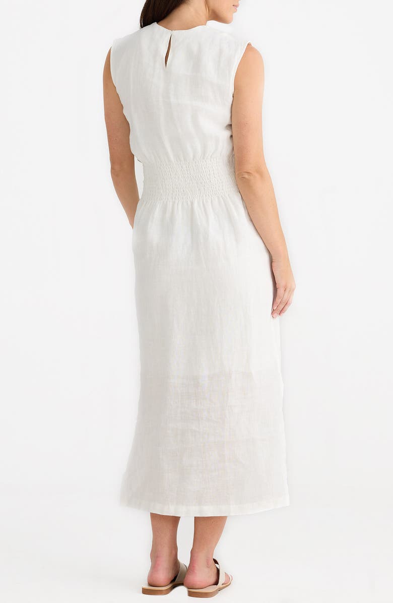 Brave+True Turning Point Sleeveless Linen Dress, Alternate, color, White