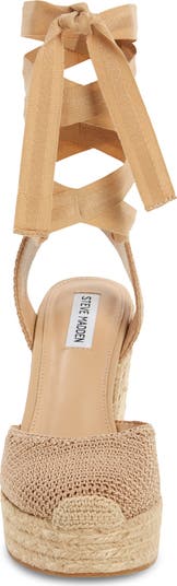 【STEVE MADDEN】LOCKET ラップ エスパドリーユ サンダル Steve Madden Locket Ankle Strap Espadrille Wedge Pump (Women