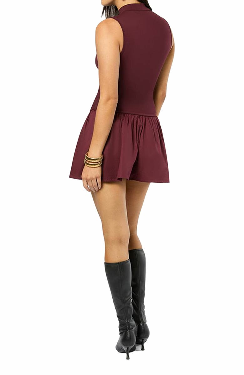 WeWoreWhat Mockneck Dress, Alternate, color, Eggplant