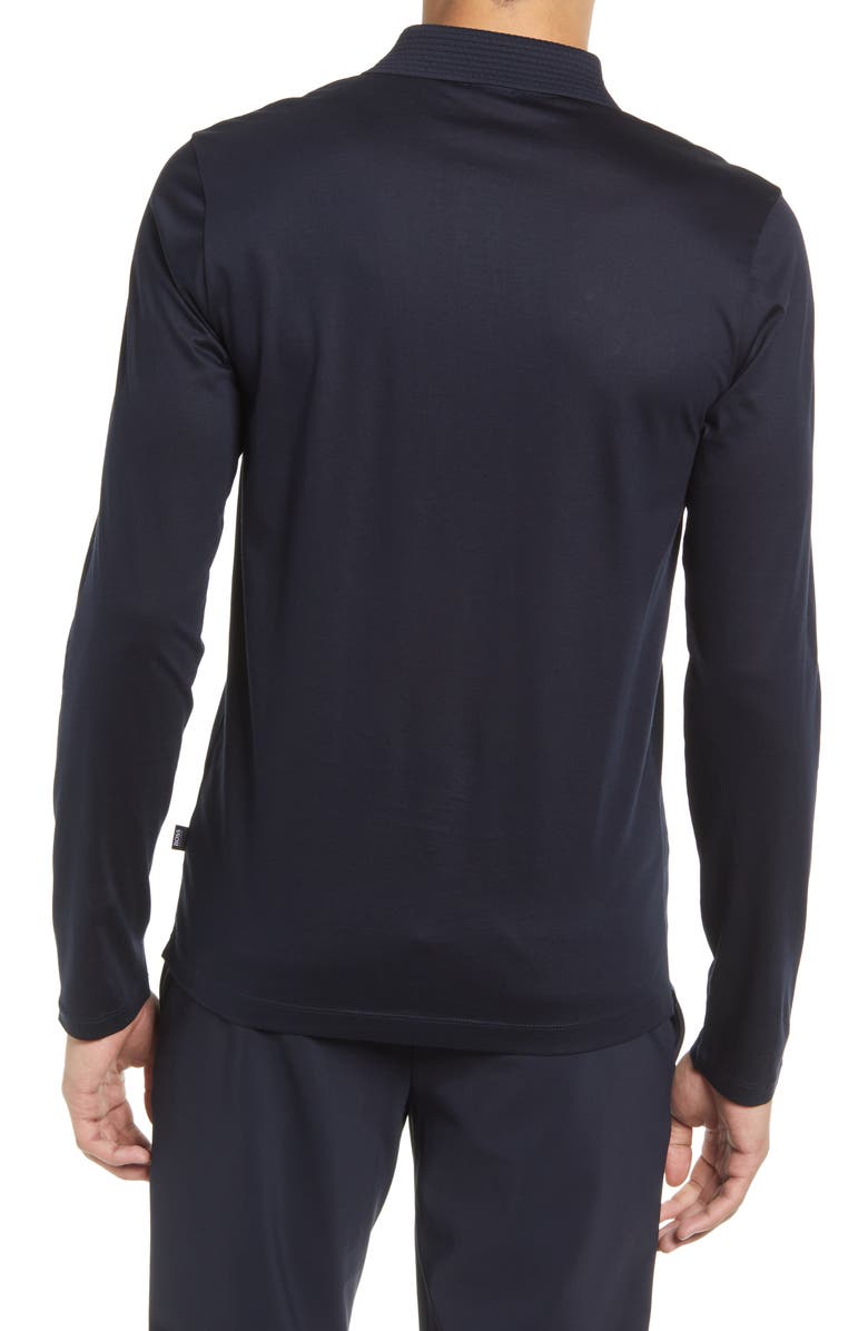 BOSS Paschal Long Sleeve Cotton Polo, Alternate, color, 