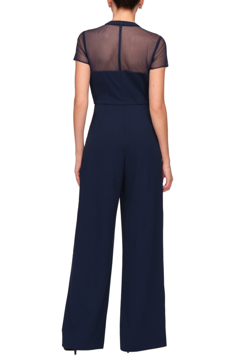 Stretch Crepe Jumpsuit, Alternate, color, NAVY