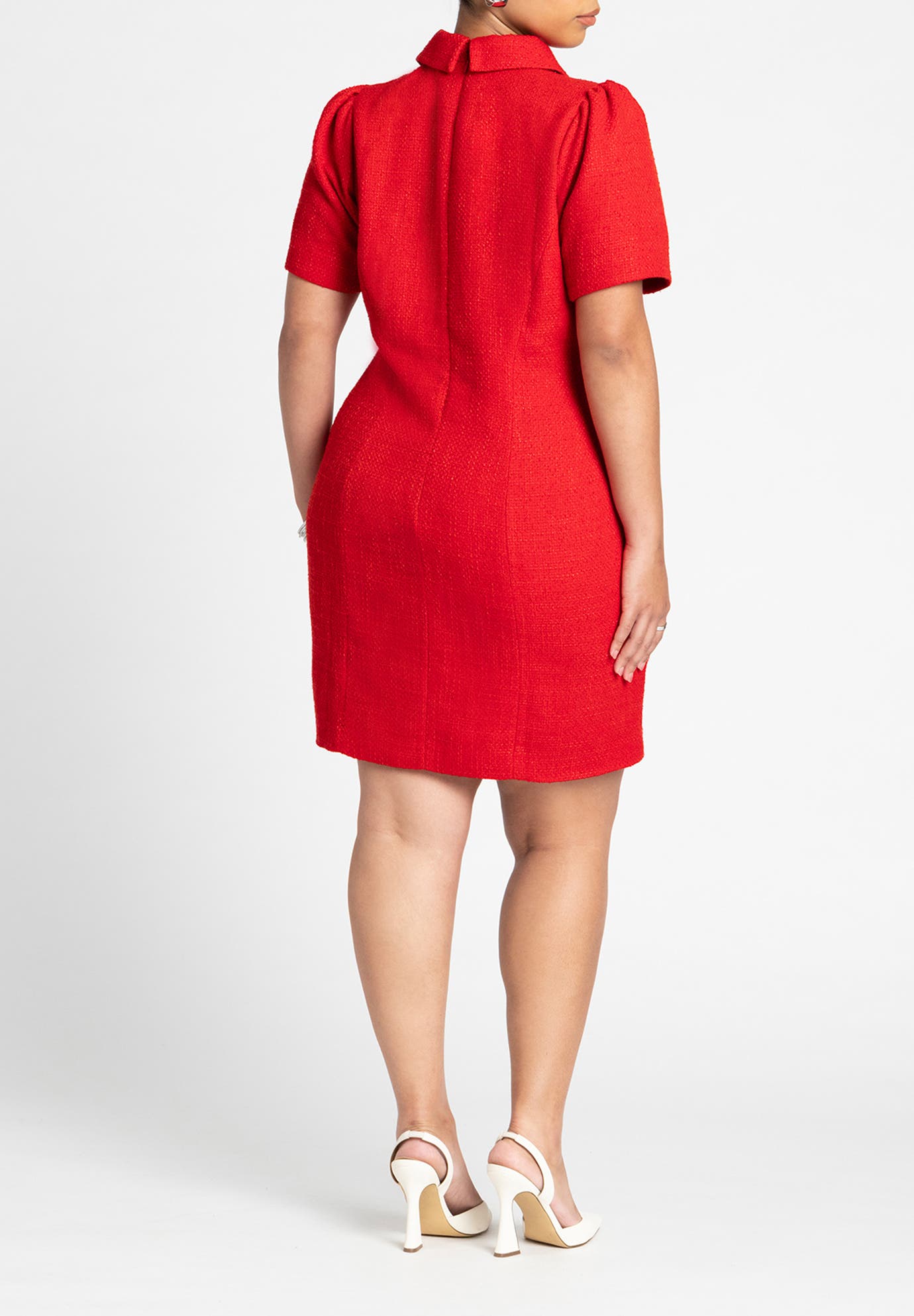 Tweed Mini Shirt Dress - image 2