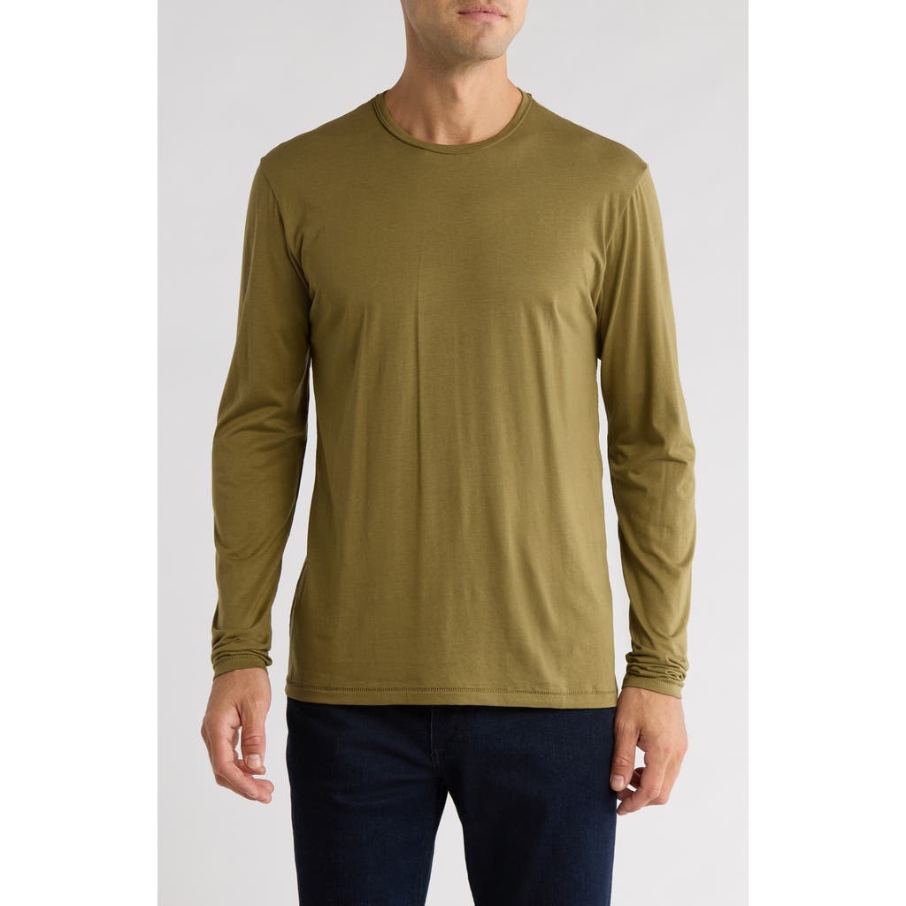 Rag & Bone Long Sleeve Crewneck T-shirt In Green