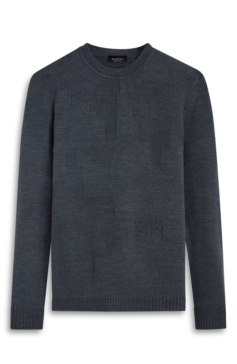 Bugatchi Merino Wool Blend Crewneck Sweater, Alternate, color,