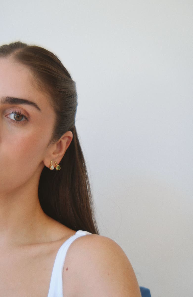 Joiana Jewelry The Clement Earrings, Alternate, color, Crystal / Gold / 6Mm