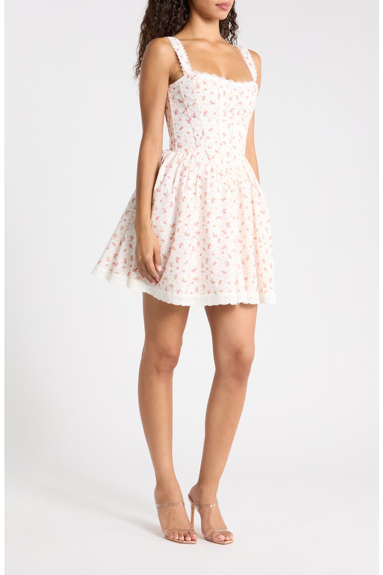 Ami Corset Minidress, Alternate, color, WHITE DAINTY