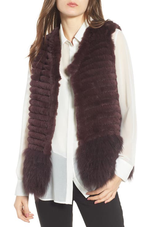 Genuine Rabbit & Fox Fur Vest