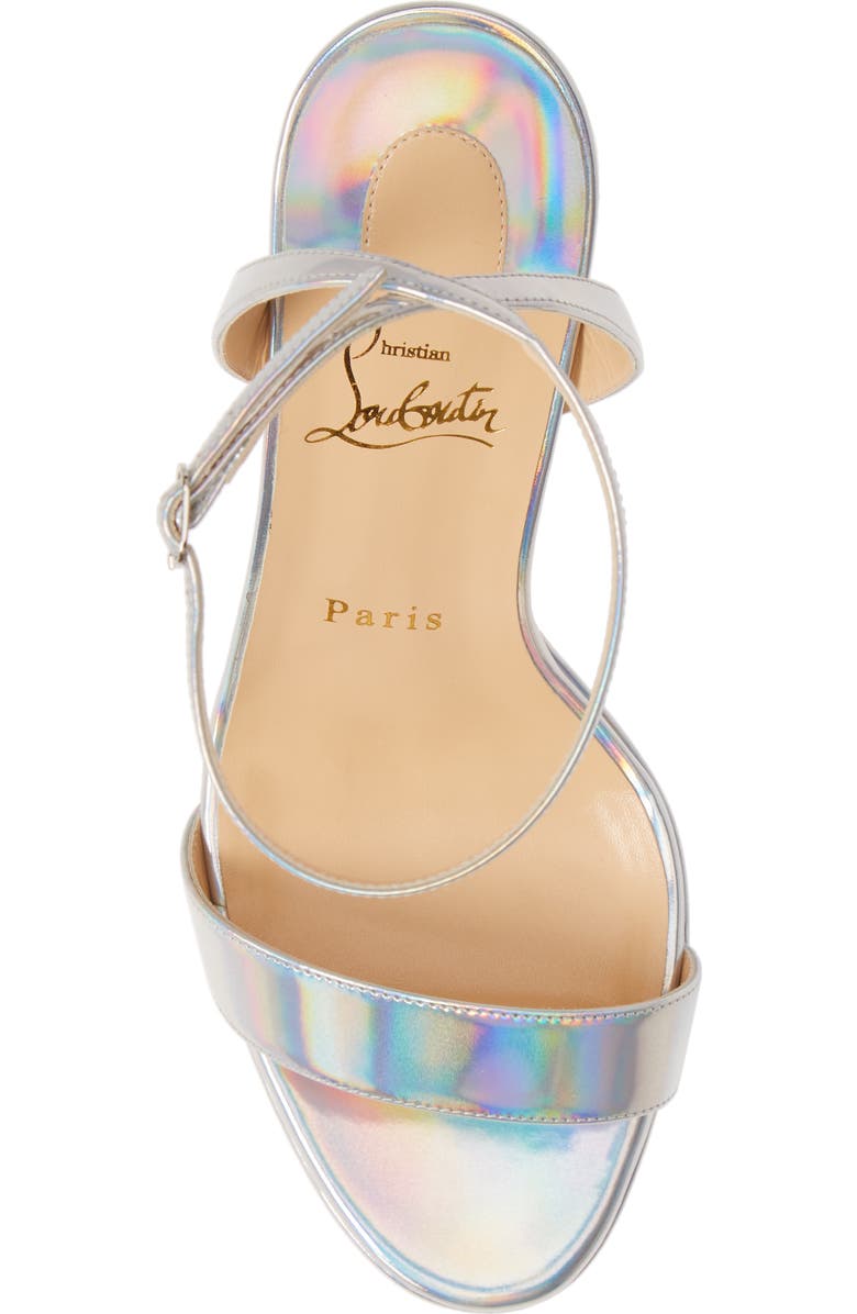 Christian Louboutin Loubi Queen Ankle Strap Sandal, Alternate, color,