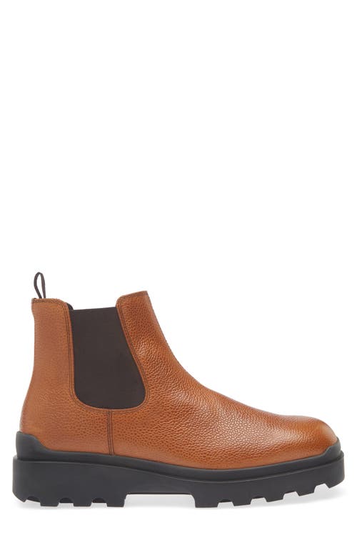 Prada Lug Sole Chelsea Boot In Brown