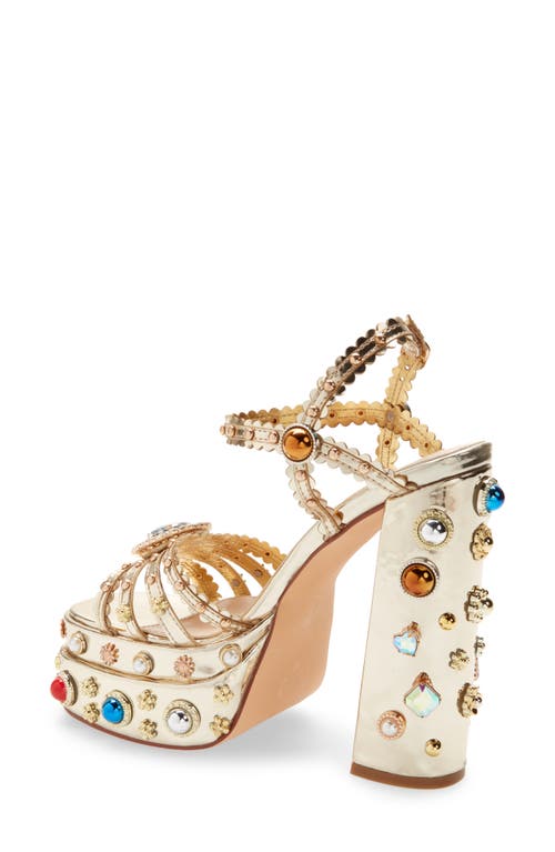 Azalea Wang Lola Ankle Strap Platform Sandal In Multi