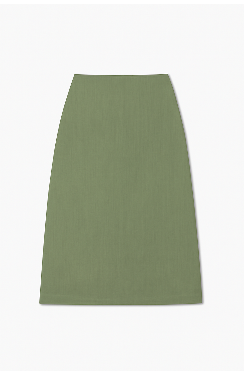 VIR VITA Philippine Maxi Linen Skirt, Main, color, Sage