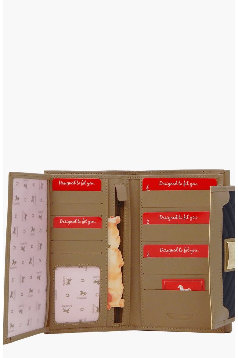 Charming Wallet 222, Alternate, color, Navy / Beige