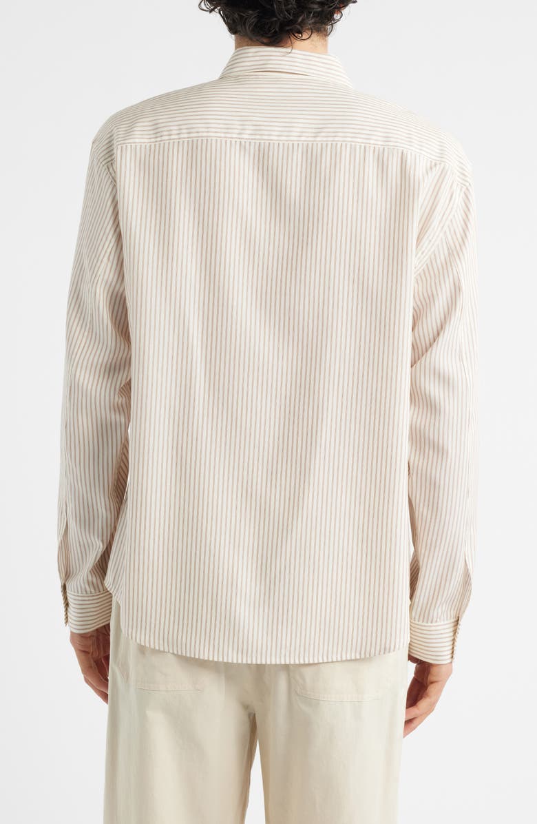 FRAME Stripe Relaxed Fit Button-Up Shirt, Alternate, color, Brown Stripe