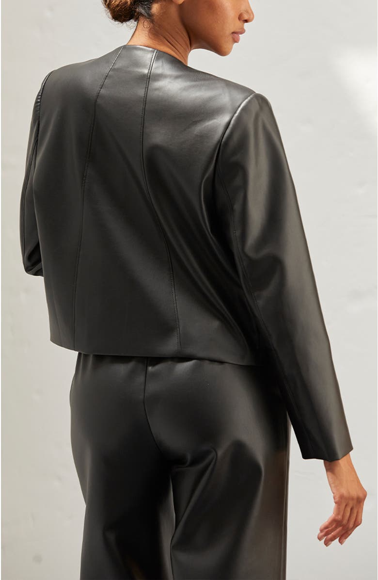 CRESCENT Faux Leather Jacket, Alternate, color, 