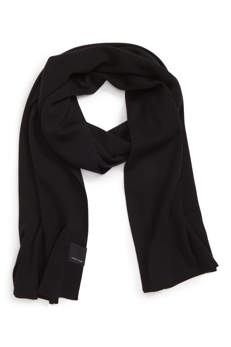 Classic Wool Scarf, Main, color, BLACK