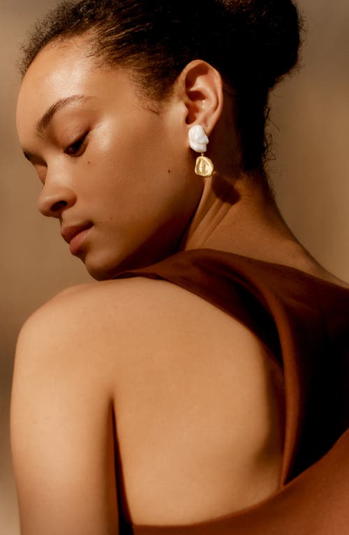 Monica Vinader X Amy Powney Keshi Pearl Drop Earrings