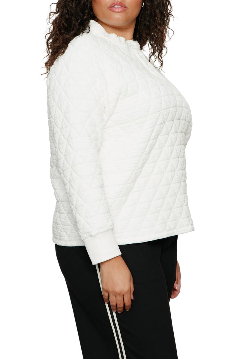 Sanctuary Quilted Popover Top, Alternate, color, Chalk White