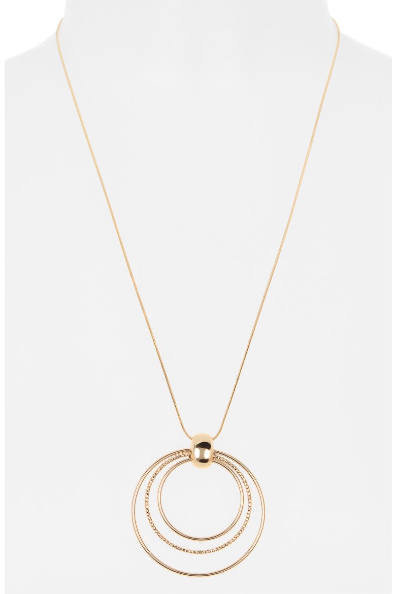 Circle Pendant Necklace, Alternate, color, GOLD