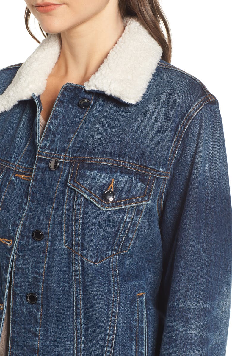 Good American Boyfriend Denim Jacket, Alternate, color, 