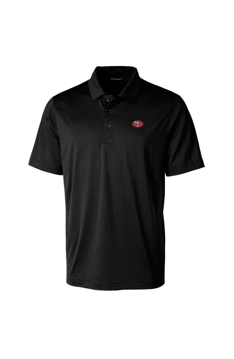 Cutter & Buck Men's Cutter & Buck Black San Francisco 49ers Throwback Logo Prospect Textured Stretch Polo, Alternate, color, Black