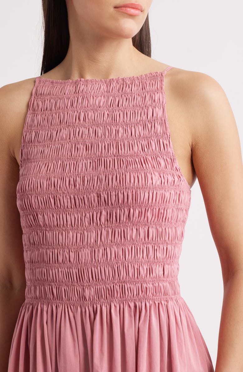 Faithfull the Brand Laia Sleeveless Smocked Maxi Dress, Alternate, color, Valentine