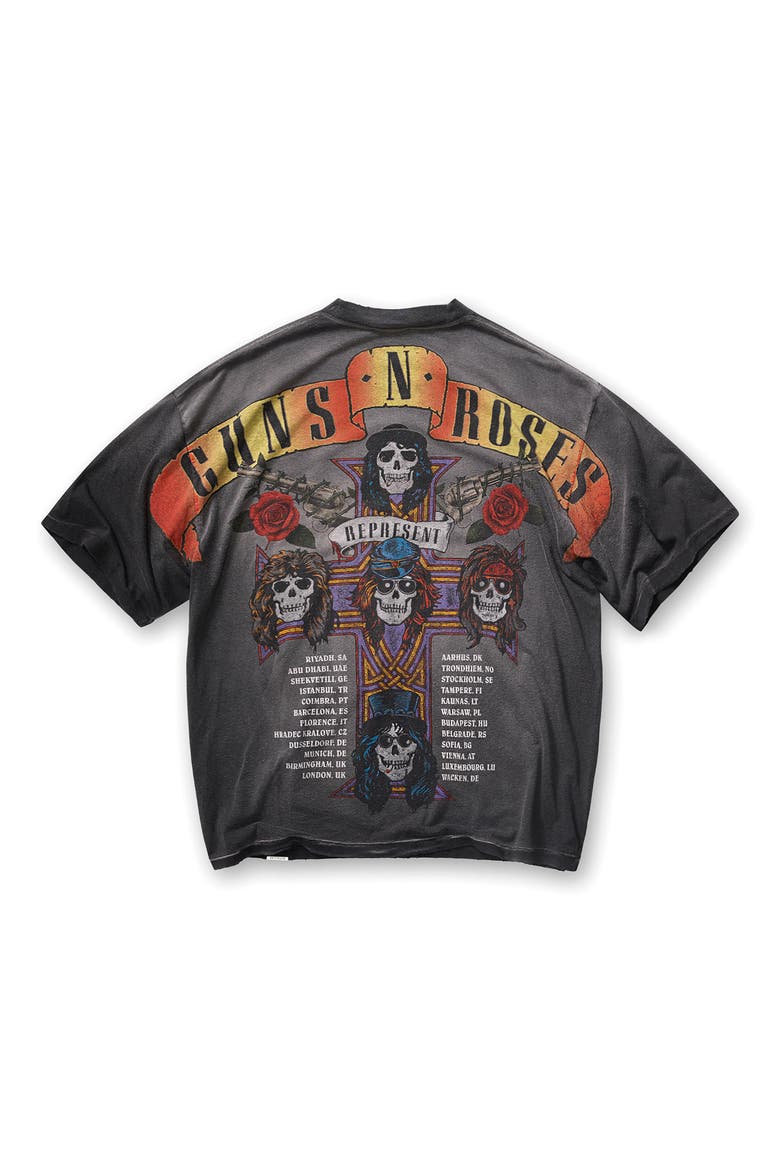 G 'n' R Tour T-Shirt, Alternate, color, STAINED BLACK