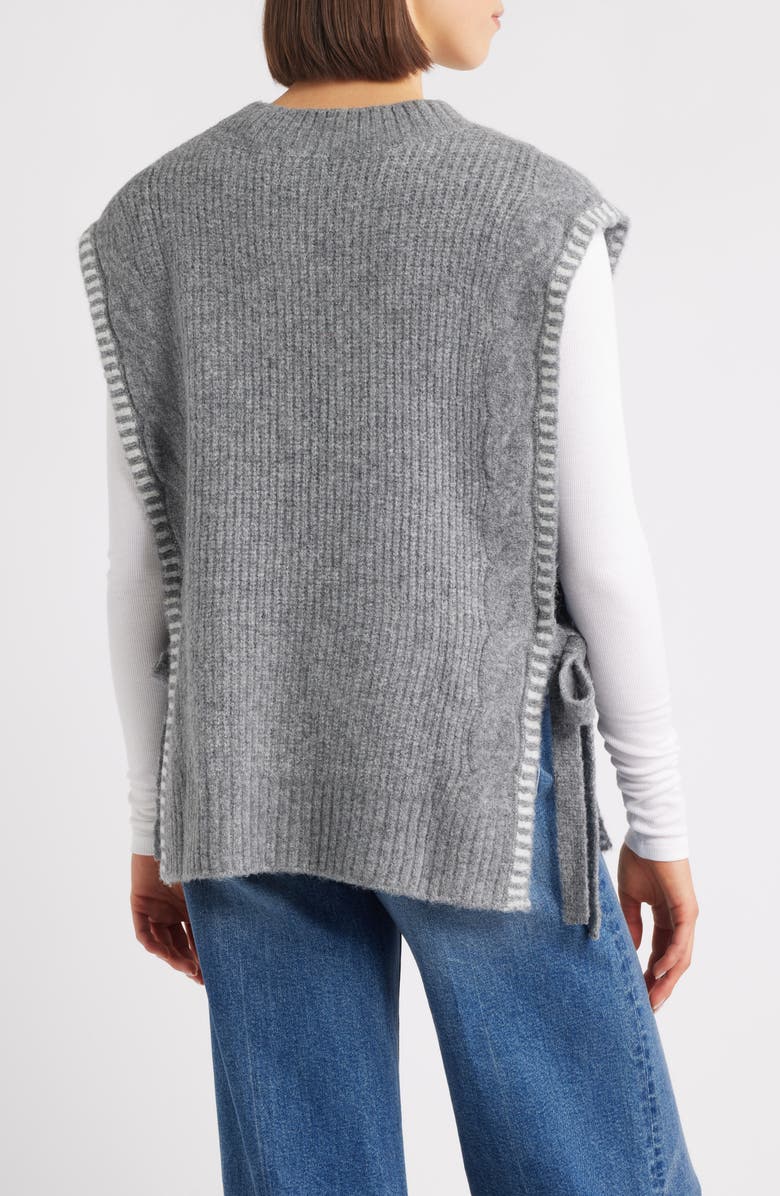 Hatley Mélange Sweater Vest, Alternate, color, Charcoal Melange