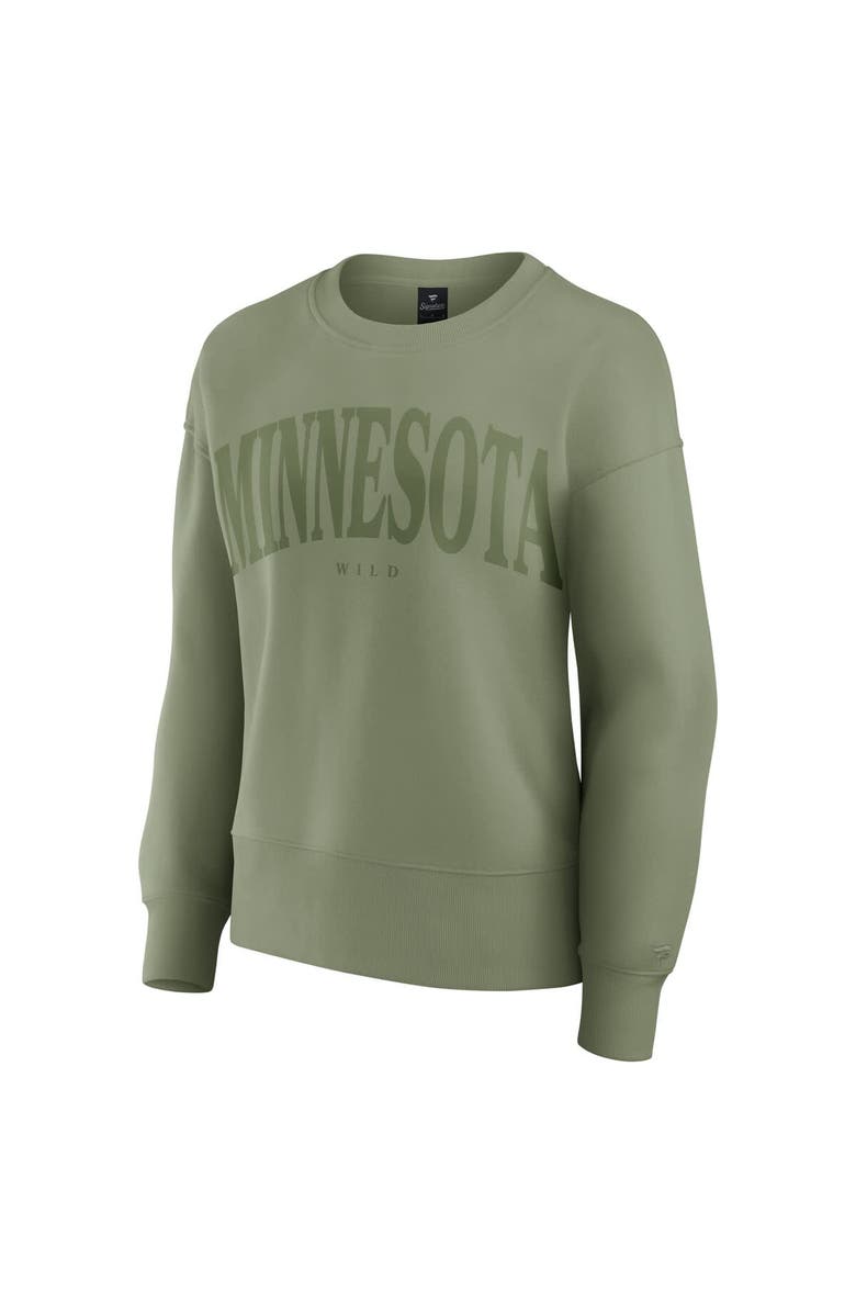 FANATICS Women's Fanatics  Olive Minnesota Wild Elements Flow Pullover Sweatshirt, Alternate, color, 
