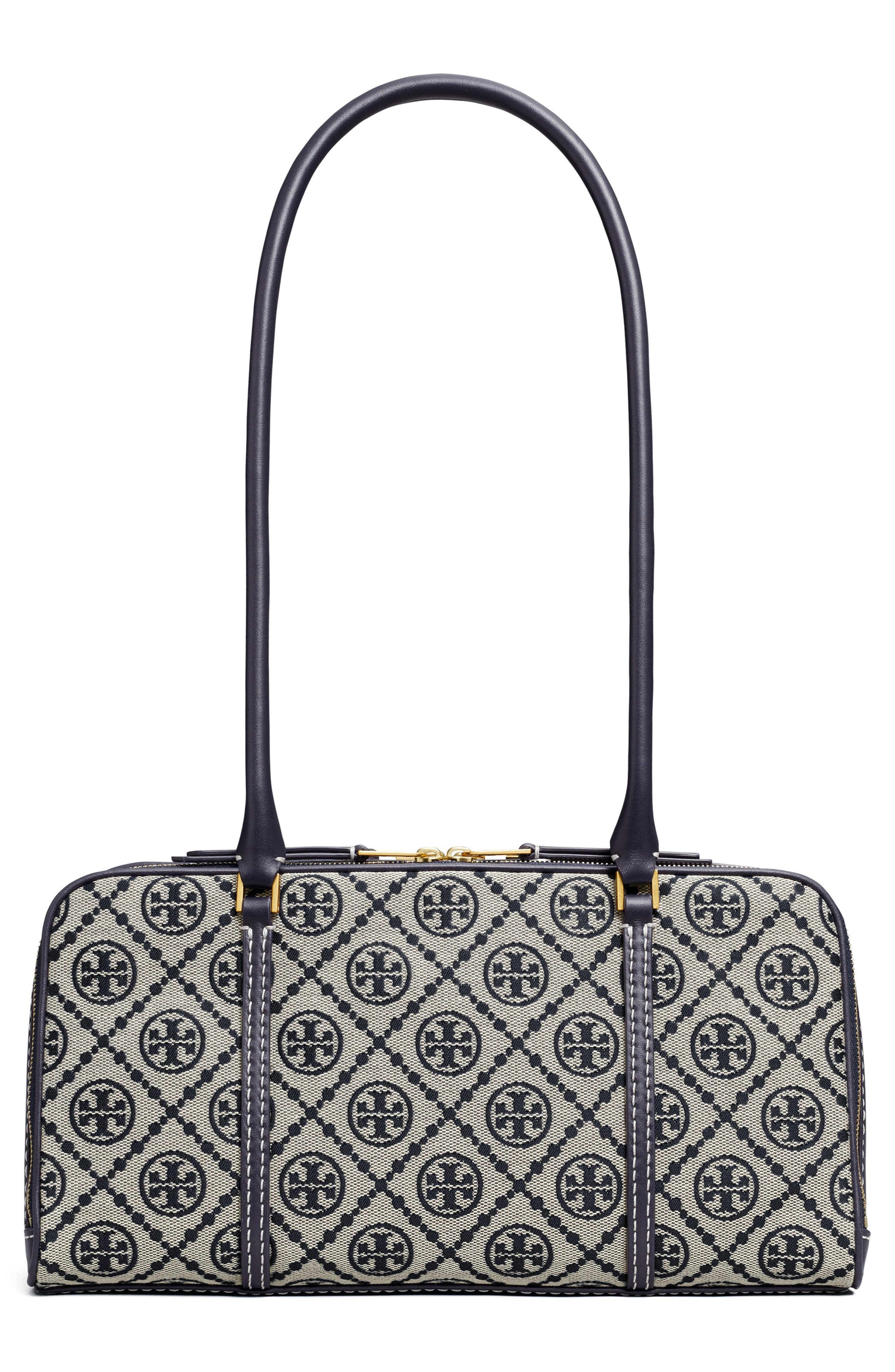 Tory Burch T Monogram Small Marshmallow Leather Satchel, Alternate, color, 