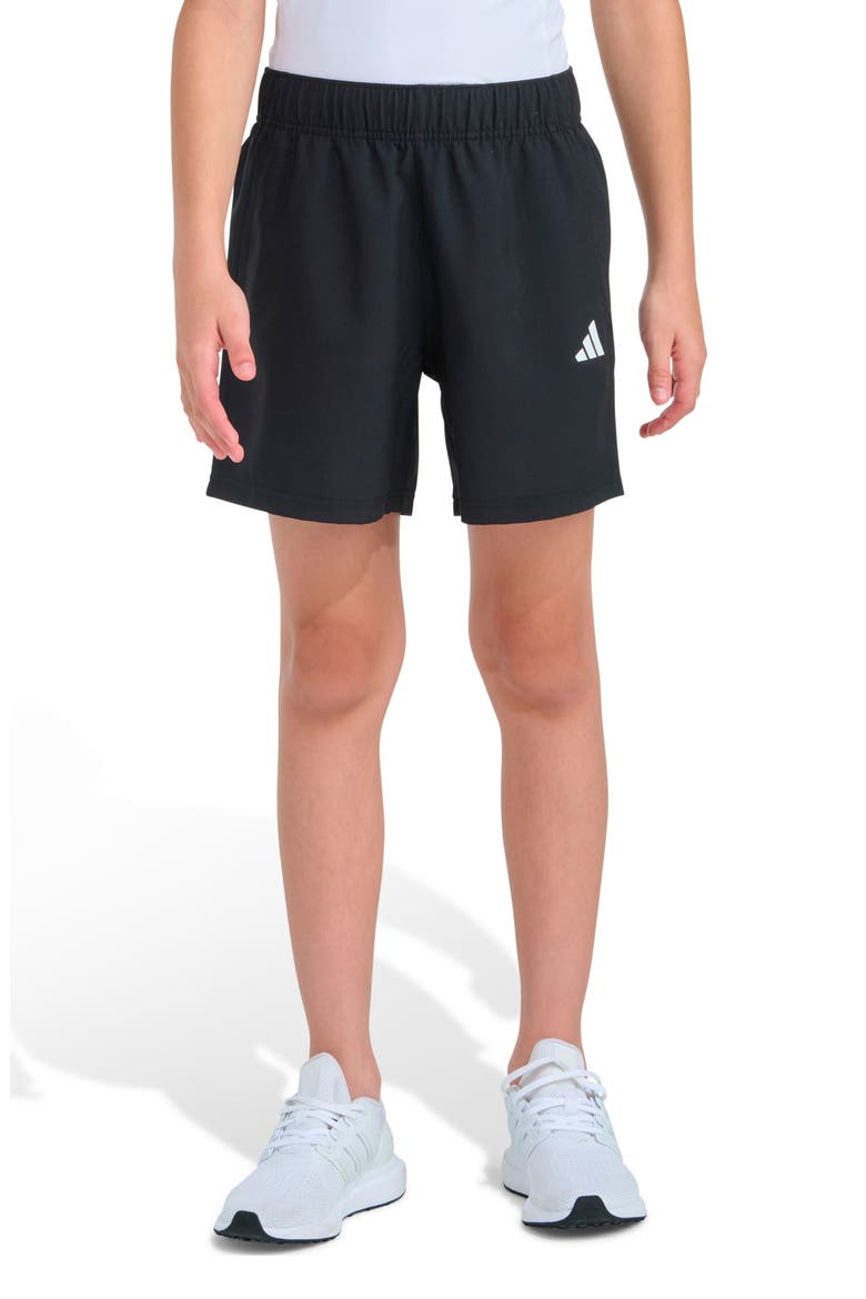 Kids' Drawstring Athletic Shorts, Main, color, BLACK