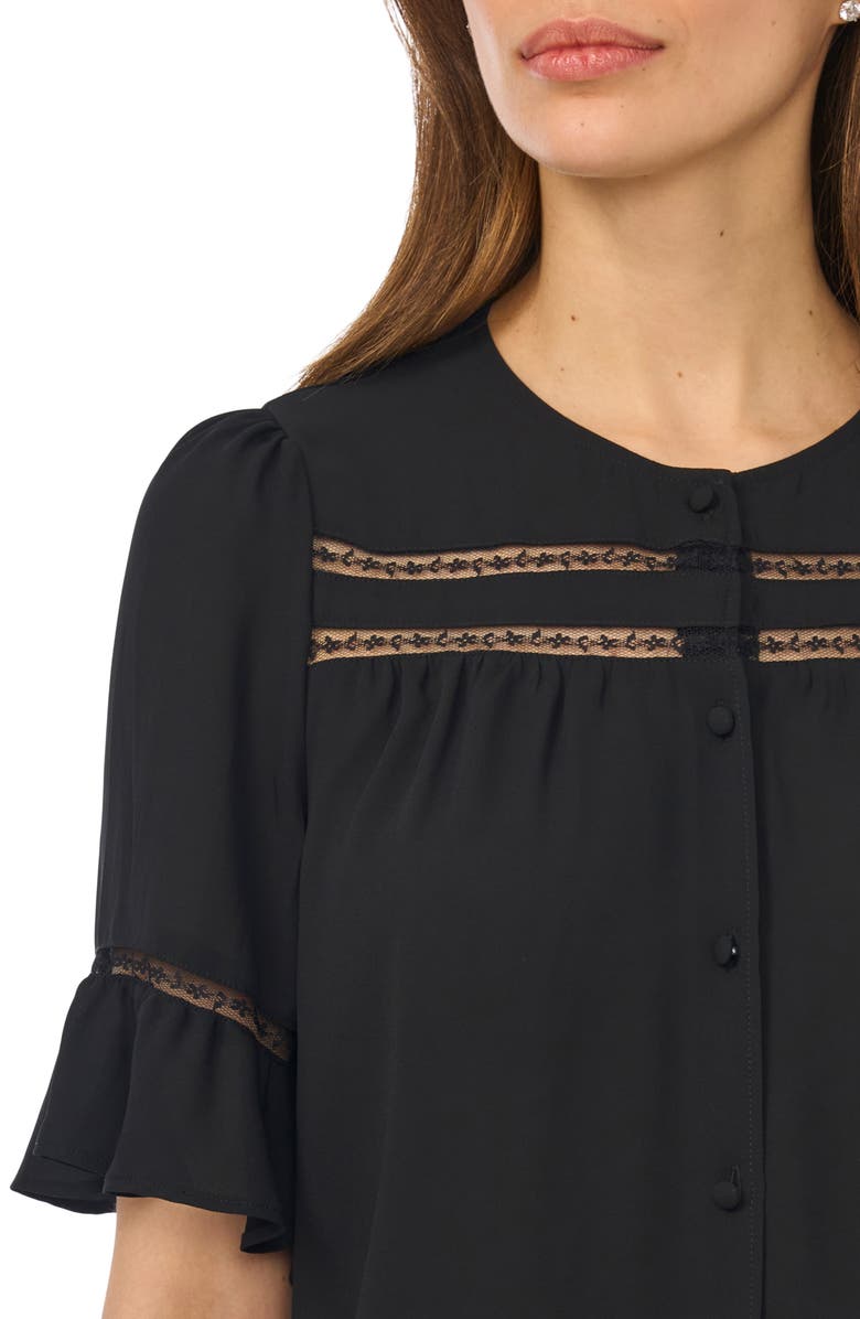 CeCe Lace Ruffle Top, Alternate, color, 