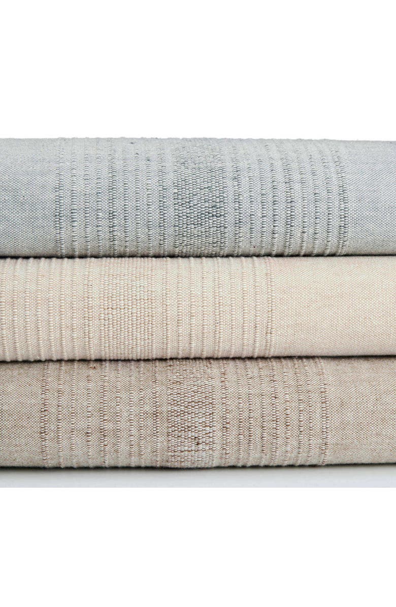 Sustainable Threads Ecoloom Handwoven Cotton Tablecloth, Alternate, color, Sea Salt - 90" X 60"