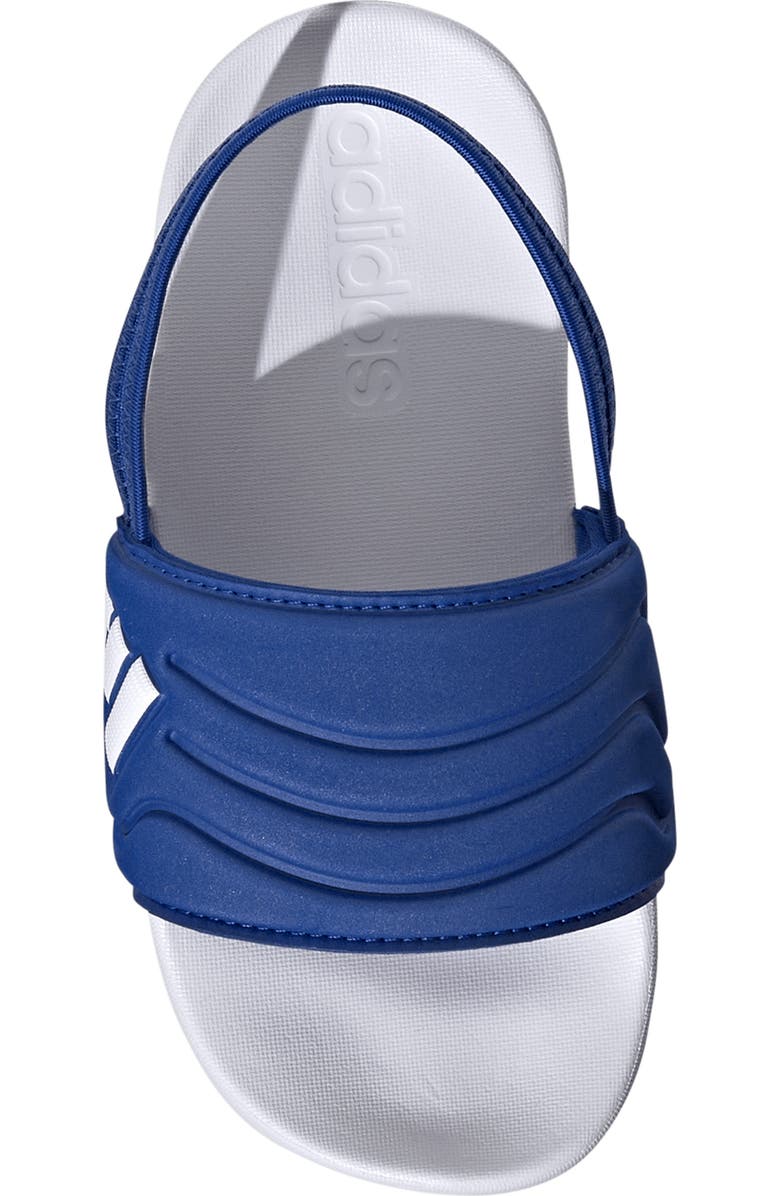 adidas Kids' Adilette Estrap 2.0 Slide Sandal, Alternate, color, Royal Blue/ Footwear White