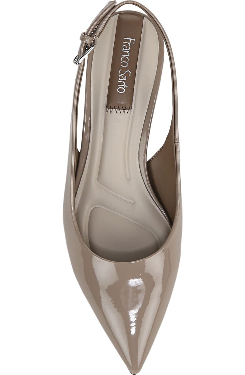 Franco Sarto Racer Slingback Pointed Toe Pump, Alternate, color, Grey Patent