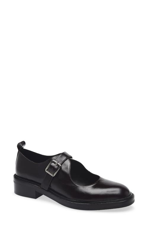 Jeffrey Campbell Artisanal Mary Jane Flat In Black