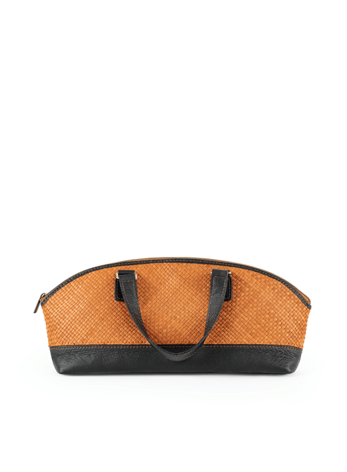 Deux Mains Satchel Bowler Bag In Brown