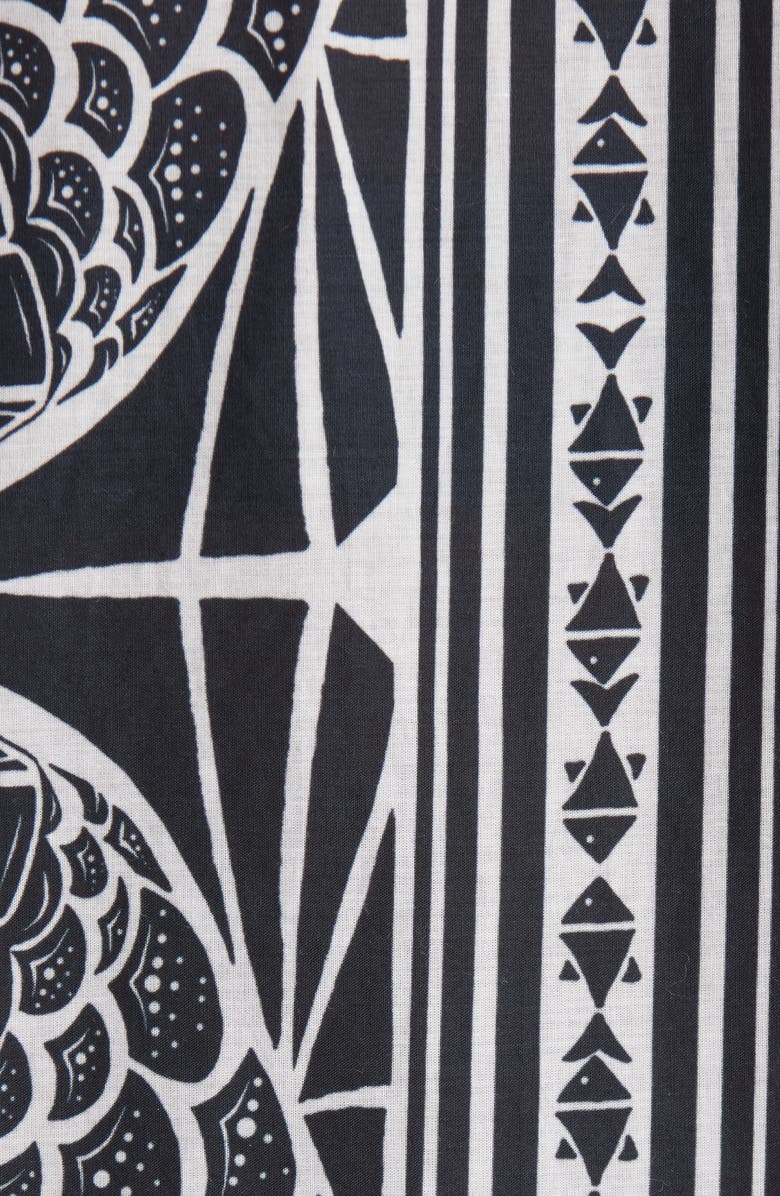 FARM Rio Monochrome Elegance Scarf Cover-Up Shirt, Alternate, color, 