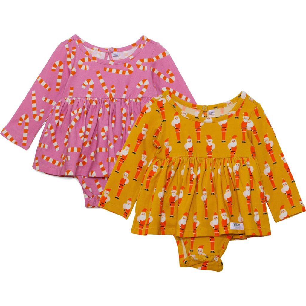 Worthy Threads Retro Christmas Long Sleeve Bubble Romper Pack In Multi